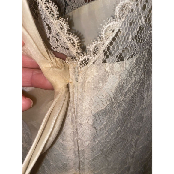 Women's Jane Schaffhausen Petite White Lace Dress Size 2 - Picture 6 of 7